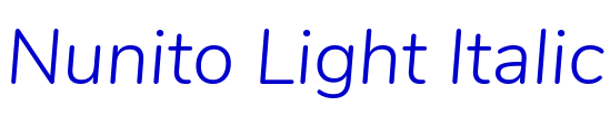 Nunito Light Italic fuente